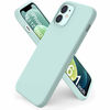 Picture of ORNARTO Liquid Silicone Case Compatible with iPhone 12 6.1",iPhone 12 Pro Slim Liquid Silicone Full Covered Soft Gel Rubber Case Cover for iPhone 12/iPhone 12 Pro(2020) 6.1 inch-Mint Green