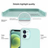 Picture of ORNARTO Liquid Silicone Case Compatible with iPhone 12 6.1",iPhone 12 Pro Slim Liquid Silicone Full Covered Soft Gel Rubber Case Cover for iPhone 12/iPhone 12 Pro(2020) 6.1 inch-Mint Green