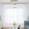 Picture of Window Ivory Sheer Curtains 72 Inches Long 2 Panels Sheer Curtain Basic Rod Pocket Panel for Bedroom Children Living Room Yard Kitchen