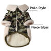 Picture of Vecomfy V-Collar Dog Coats for Small Dogs Fleece Lining Warm Puppy Jacket for Cold Winter Green Camo S