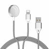 Picture of Watch Charger,High Strength Nylon Braided Wireless Magnetic Watch 2 in 1 USB Charging Cable Cord Compatible for Apple Watch Series SE/6/5/4/3/2/1 44mm 40mm 42mm 38m. (2 in 1)