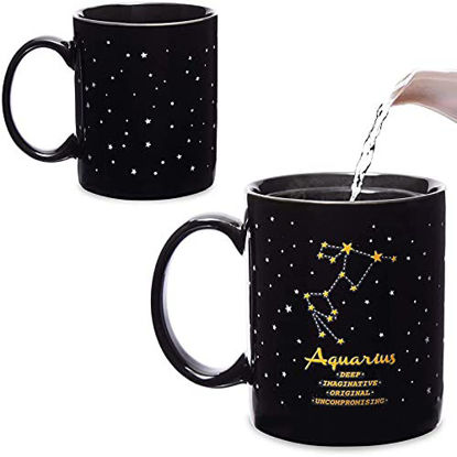 Picture of Color Changing Mug, Aquarius Zodiac Astrology Sign Cup (11 oz)