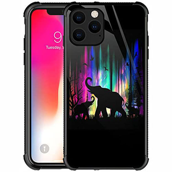 Picture of Goodsprout iPhone 12 Pro Case Colorful Elephant Forest Graphic for Girls Boys Picture Pattern Design Shockproof Anti Scratch Hard PC Back Case for Apple iPhone 1212 Pro iPhone 1212 Pro 6 1 inch