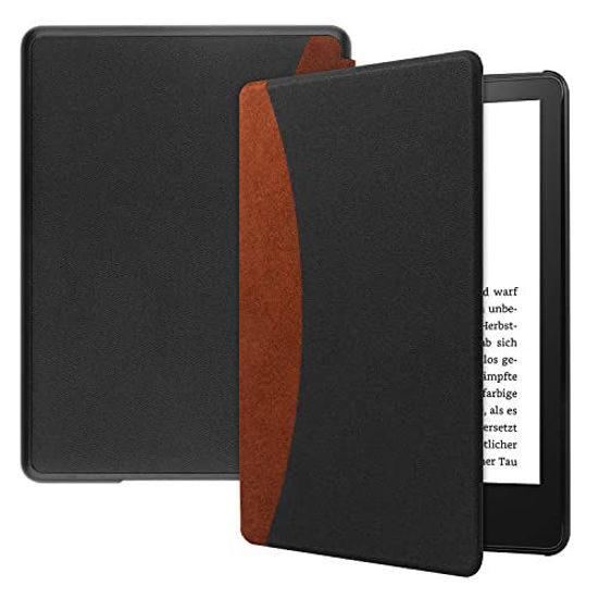 Picture of FANRTE Case Fits Amazon 6.8" Kindle Paper White(11th Generation 2021 Release) and Signature Edition,Ultra-Thin and Lightweight PU Leather Smart Protective case with Auto Wake/Sleep(Black)