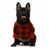 Picture of Fitwarm 100% Cotton Buffalo Plaid Dog Clothes Puppy Pajamas Pet Apparel Cat Onesies Jammies Doggie Jumpsuits Red Large