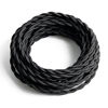 Picture of 25ft Fabric Cloth Covered Lamp Twisted Wire,PRUNLLA Vintage 18/2 Industrial Electrical Cord,18-Gauge Antique Style for Retro Lamp,DIY Projects(Black)