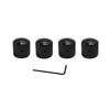 Picture of 4pcs Electric Guitar Knobs, Bass Knobs, Dome Knob Volume Tone, Metal Volume Tone, Guitar Speed Control Knobs for Electric Guitar and Bass, Screw Type (Black)