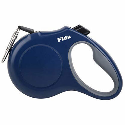 Picture of Fida Retractable Dog Leash, 16ft Heavy Duty Pet Walking Leash for Small Dog or Cat up to 26 lbs, Tangle Free. One-Hand Brake (Small,Navy Blue)