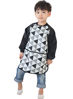 Picture of Plie Kids Art Smocks, Children Waterproof Artist Painting Aprons Long Sleeve with Pockets, Black Triangle (21-XXL)