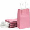 Picture of Paper Gift Bags with Handles for Birthday Party Favors (9 x 5.3 In, 25 Pack) (Pink)