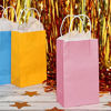 Picture of Paper Gift Bags with Handles for Birthday Party Favors (9 x 5.3 In, 25 Pack) (Pink)