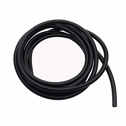 Picture of High Performance Silicone Vacuum Tubing Hose, ID 0.24" (6mm), OD 0.43" (11mm), 5 Feet per roll (1.5 Meter), Black 60 psi Maximum Pressure