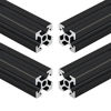 Picture of 4pcs 150mm T Slot 2020 Aluminum Extrusion European Standard Anodized Linear Rail for 3D Printer Parts and CNC DIY Black(5.9inch)