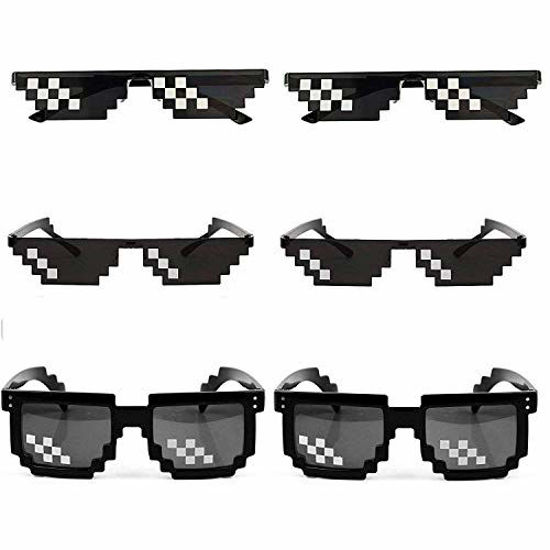 Buy FSMILING Cool Thug Life Sunglasses,Mlg Pixel Party Sunglasses,Funny 8  Bit Thug Life party glasses for Adults Kids,Black/10 Pack Online at  desertcartINDIA