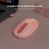 Picture of LED Bluetooth Mouse - Jelly Comb Switch to 3 Devices Rechargeable RGB Wireless Mouse Silent Click for MacBook Air, MacBook pro, Laptop, PC, Mac, ipad, ipad Pro, Chromebook (Pink)