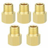 Picture of Gasher 5PCS Brass Pipe Fitting, Reducer Adapter, 1/2-Inch Male Pipe x 1/2-Inch Female Pipe