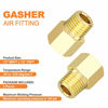 Picture of Gasher 5PCS Brass Pipe Fitting, Reducer Adapter, 1/2-Inch Male Pipe x 1/2-Inch Female Pipe