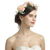 Picture of Ever Fairy Women Flower Wreath Crown Floral Wedding Garland Headband (pink)