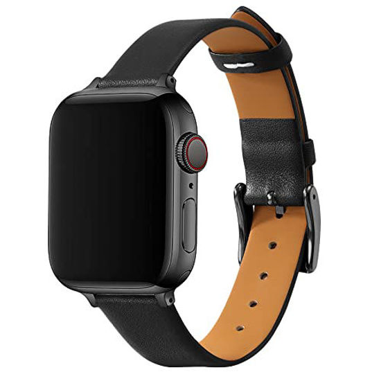 Black leather apple watch clearance band 38mm