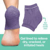 Picture of ZenToes Moisturizing Heel Socks 2 Pairs Gel Lined Fuzzy Toeless Spa Socks to Heal and Treat Dry, Cracked Heels While You Sleep (Regular, Lilac)