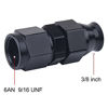 Picture of EVIL ENERGY 6AN Female Flare to 3/8" Fuel Hardline Tube Fitting Adapter Connector Aluminum Alloy Black Anodized Straight