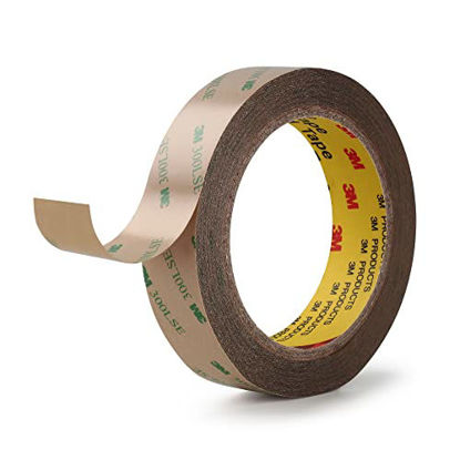 Picture of 3M Double Sided Tape 1" x 50 Ft 3M 9495LE Strong Adhesive 300LSE Transparent for Leather Work Phone Repair Battery Replacement Craft LED Strip Light Office Home Car Deco(3M9495LE02)