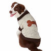 Picture of BINGPET Turtleneck Dog Sweater Brown Bone Pattern, Puppy Winter Warm Cloth for Small Medium Large Dogs