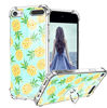 Picture of OOK Compatible with iPod Touch 7 6 5 Generation Case Ring Holder Stand for Girls Woman Kids,Soft TPU Bumper PC Back Shockproof Protective Case-Pineapple