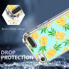 Picture of OOK Compatible with iPod Touch 7 6 5 Generation Case Ring Holder Stand for Girls Woman Kids,Soft TPU Bumper PC Back Shockproof Protective Case-Pineapple