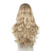 Picture of SARLA Blonde U Part Hair Extensions Wavy Curly Clip in Full Head U Shape Wig Synthetic Long 24 Inch for Women Heat Friendly Fiber