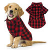 Picture of Plaid Dog Shirt Red Buffalo Dog Outfit Soft Casual Dog Clothes for Small Medium Large Dogs Puppy Cats Halloween Thanksgiving Christmas Costumes(M)