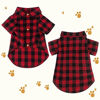 Picture of Plaid Dog Shirt Red Buffalo Dog Outfit Soft Casual Dog Clothes for Small Medium Large Dogs Puppy Cats Halloween Thanksgiving Christmas Costumes(M)