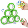 Picture of Chnaivy 6 PCS Magnetic Rings Fidget Toys,Decompression Magnetic Rings, Boys Girls Magnetic Spinner Ring for Adults Kids Finger Therapy ADHD Anxiety and Relief Autism Stress (Green)