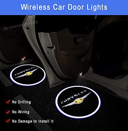 Getuscart 2pcs For Chrysler Car Door Led Projector Lightscar Door