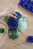 Picture of Floroom Artificial Flowers 25pcs Real Looking Royal Blue Fake Roses with Stems for DIY Table Centerpieces Party Home Decorations