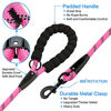 Picture of Plutus Pet Long Rope Dog Leash, with Comfortable Padded Handle, Reflective Nylon Heavy Duty Rope Leash, 15FT 20FT 30FT Dog Training Leash for Small Medium Large Dogs (15FT, Pink)