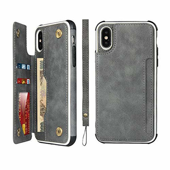 1pc Phone Card Slot Holder With Magnetic Snap Cell Phone Pocket