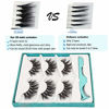 Picture of GOO GOO 3D Mink Eyelashes, False Eyelashes 20mm Middle Long Crossed Cluster 1 Style 3 Pairs/set Natural Hand Made Strips Fake Eyelashes Fluffy Full Real Siberian Mink Lashes