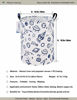 Picture of ONOEV Round Folding Laundry Hamper, Canvas Basket,Nersury Hamper,Suitable for Children,Office,Bedroom,Clothes,Toys Storage(Blue Planet)