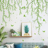 Picture of Hanging Willow Branch Wall Stickers DIY Green Vine Leaf Plant Wall Decals Peel and Stick Grass Birds Butterfly Art Mural Decortions for Kids Baby Girls Nursery Bedroom Living Room Offices Classroom (Green)