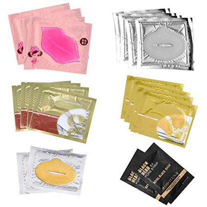 Picture of CCbeauty 20-Pack Collagen Crystal Lip Mask Eye Mask Nose Blackhead Mask Care Gel Mix Package