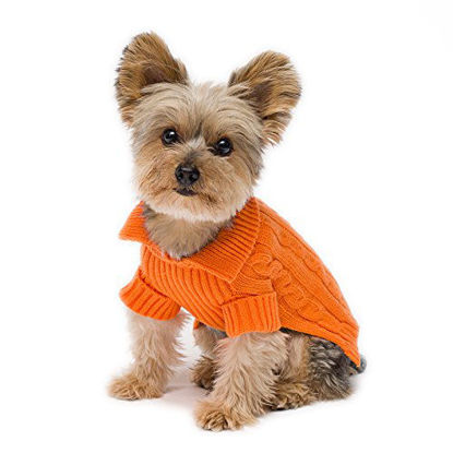 Picture of Stinky G Tangerine Aran Dog Sweater Size #08 XS