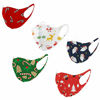 Picture of Known 5Pcs Christmas Kids Face_Mask Reusable Washable Adjustable Ear Loops Funny Bandanas Back to School (Christmas B)