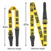 Picture of Rinastore Guitar Strap Yellow"POLICE LINE" Includes Strap Button & 2 Strap Locks Shoulder Straps For Bass, Electric & Acoustic Guitars (Yellow)