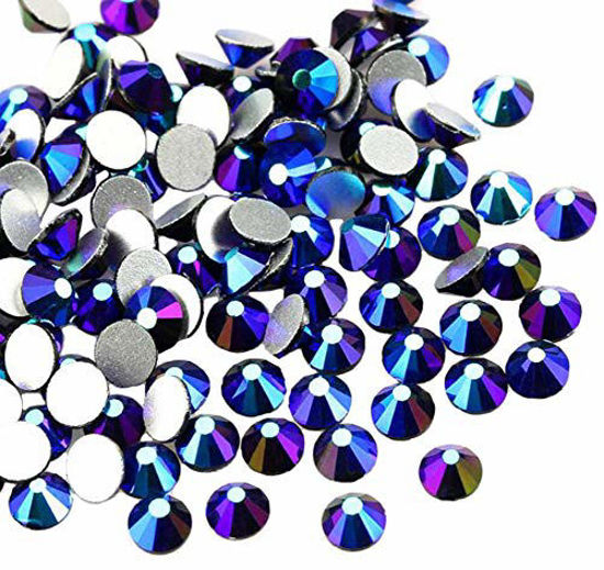 Jollin 1440pcs Glue Fix Crystal Flatback Rhinestones Glass Diamantes Gems  for Nail Art Crafts Decorations Clothes Shoes 4.8mm (ss20, Crystal)
