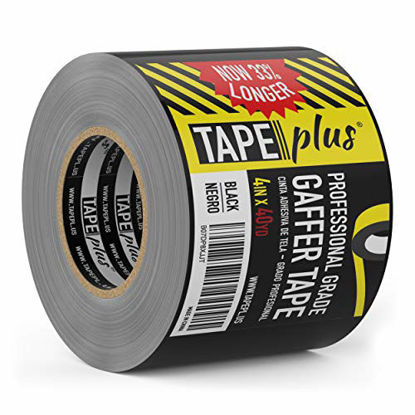 Picture of Gaffers Tape - 4 Inch by 40 Yards in Black - Get 33% More! High End Professional Grade - Gaffer Tape is The Perfect Alternative to Duct Tape, Electrical Tape, and Other Adhesives