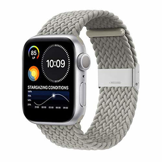 Picture of Bandiction Compatible with Apple Watch Bands 38mm 40mm, iWatch Bands for Women Men, Adjustable Braided Solo Loop with Buckle Woven Elastic Sport Bands for iWatch SE Series 6/5/4/3/2/1