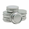 Picture of Hulless 0.5 Ounce Aluminum Tin Jar Refillable Containers 15 ml Aluminum Screw Lid Round Tin Container Bottle for Cosmetic,Lip Balm, Cream, 24 Pack.