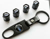 Picture of 9pcs,65mm Ford Emblem Badge Sticker Wheel Hub Caps Centre Cover +Tire Valve Stem Caps Cover for Ford+ Keychain