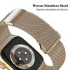 Picture of JuQBanke Metal Magnetic Bands Compatible for Apple Watch Band 44mm with Case, Stainless Steel Milanese Loop Replacement Strap Compatible with iWatch Series SE 6/5/4/3/2/3 for Women Men,Brown Gold